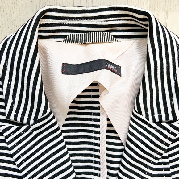 Cinque Black & White Striped Skirt Suit - Picture 3 of 7
